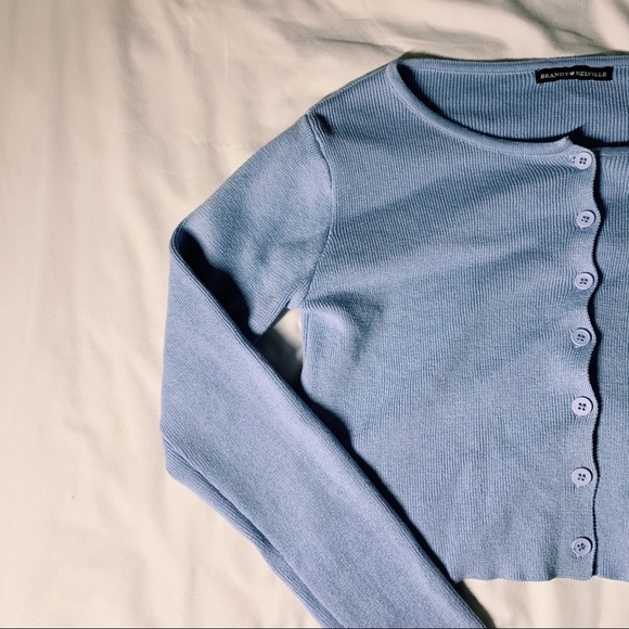 Brandy melville blue athelia knit top🦋 - Picture 2 of 3